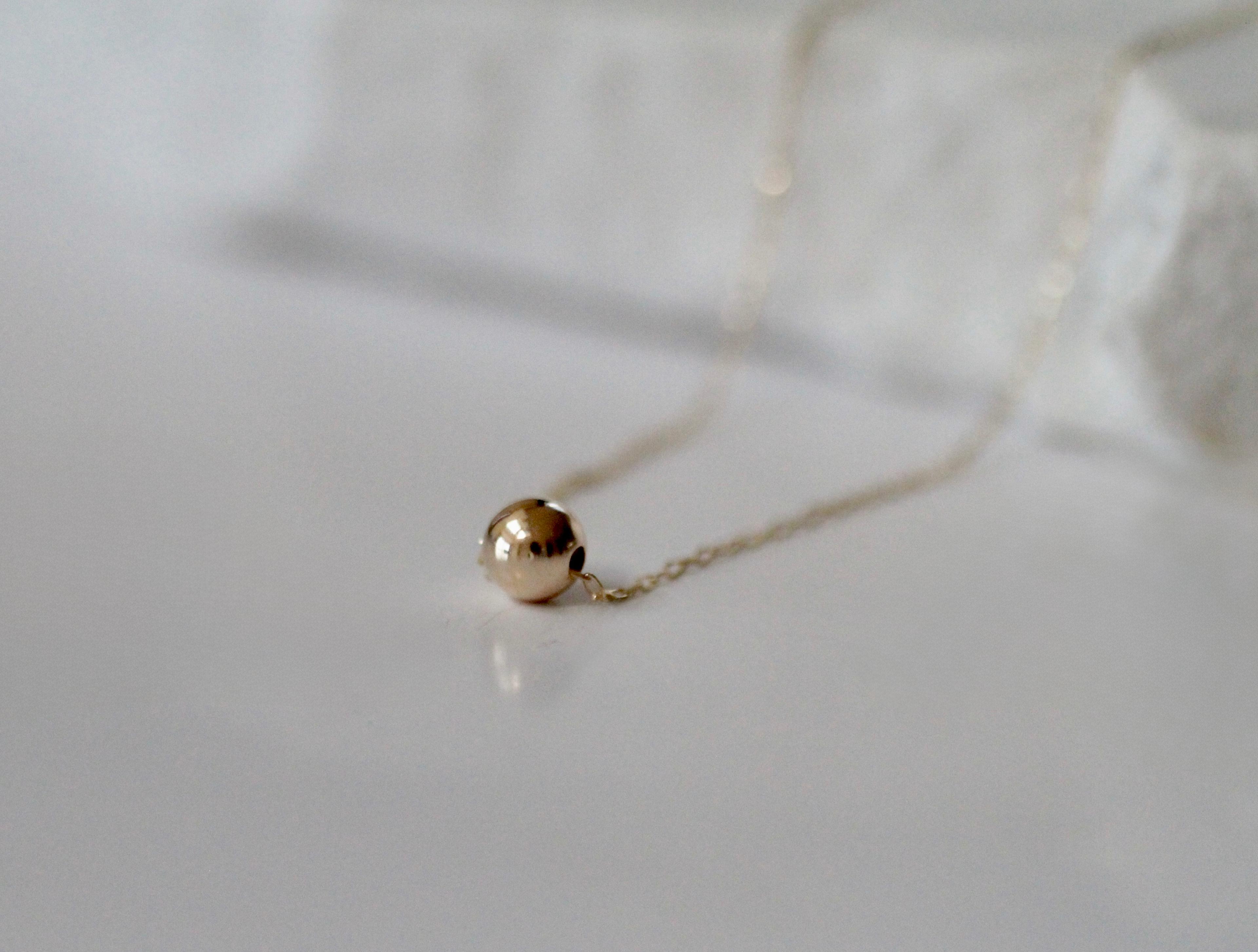 K10YG/ K18 round beads necklace1枚目の画像